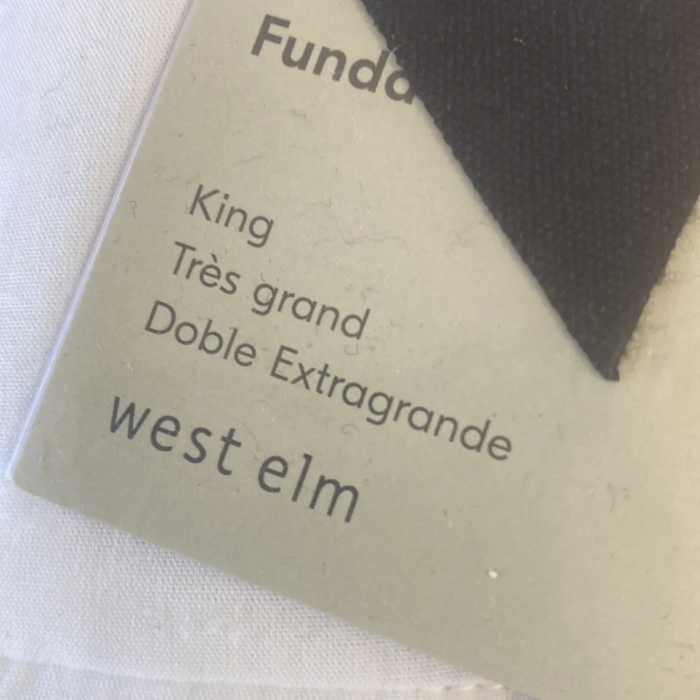 West Elm King shams.